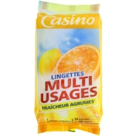 Spar Casino Lingettes nettoyantes - Multi-usage - Agrumes - 50 lingettes x1