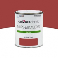 Castorama Colours Peinture Murs et boiseries Classic red Satin 0,75L