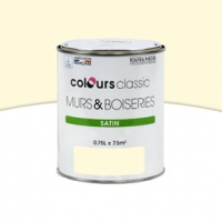 Castorama Colours Peinture Murs et boiseries Magnolia Satin 0,75L