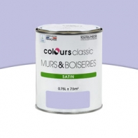 Castorama Colours Peinture Murs et boiseries Lilas mauve Satin 0,75L