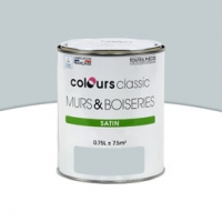 Castorama Colours Peinture Murs et boiseries Gris argent Satin 0,75L