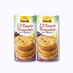 13 Toasts briochés aux raisins 1.75 €