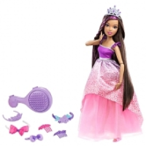 Poup&eacute;e Barbie - Grande Princesse &agrave; coiffer 43cm - Brune DPK21