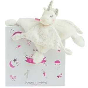 Doudou licorne argent