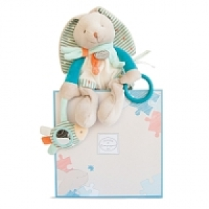 Doudou et Compagnie - Lapin Happy - Pantin dactivit&eacute; - 25cm