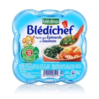 Spar Bledina Blédichef - Assiette - Purée aux épinards et saumon - Dès 12 mois 230g