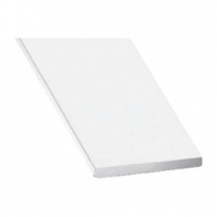 Castorama Cqfd Plat aluminium laqué blanc 30 x 2 mm, 1 m