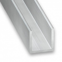 Castorama Cqfd U aluminium brut 15 x 15 X 15 mm, 2,50 m