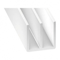Castorama Cqfd Double U PVC blanc 10,5 x 21 x 10,5 mm, 2 m