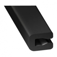 Castorama Cqfd U entourage tôle PVC noir 7 x 4 mm, 1 m