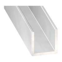 Castorama Cqfd U aluminium anodisé incolore 10 x 10 x 10 mm, 1 m