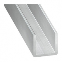 Castorama Cqfd U aluminium brut 10 x 10 x 10 mm, 2 m