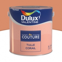 Castorama Dulux Valentine Peinture Murs et boiseries Tulle corail Satiné 2L