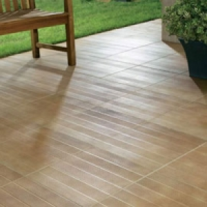 Castorama  Carrelage terrasse bois clair 43 x 43 cm Tolda Noce