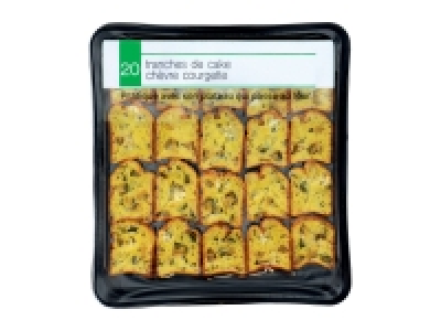 20 tranches de cake chèvre courgette