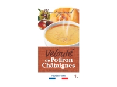 Velouté de potiron et châtaignes