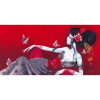 Castorama  Affiche japonaise Sybile Camélias Heart 50 x 100 cm