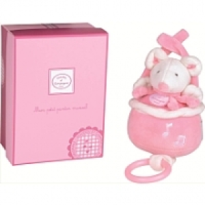 Bo&icirc;te &agrave; musique - Les Cueillettes - Rose - 20 cm