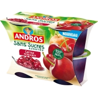 Spar Andros Dessert Fruitier pomme cerises avec morceaux 4X97g