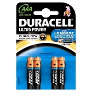 Duracell - Pack de 4 Piles Alcaline Ultra Power AAA (LR03)