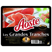 Spar Aoste Les grandes tranches - Tranches de jambon cru x4