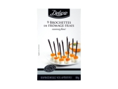 9 brochettes de fromage frais au saumon