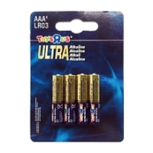 ToysRUs - Pack de 4 Piles Alcaline AAA (LR03)