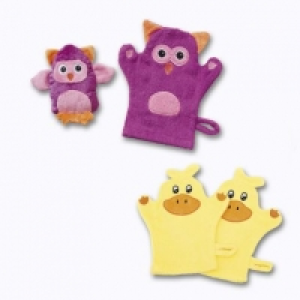 Aldi Home Creation® Lot de 2 gants de toilette ou ensemble de bain gant et peluche enfant