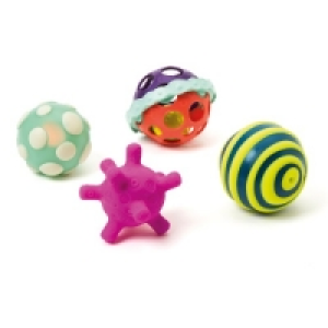 4 balles texturées et lumineuses