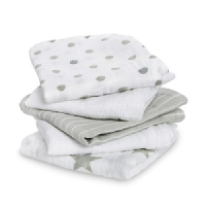 Aden Et Anais Lot de 5 langes gris dusty