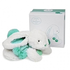Doudou < Compagnie - Lapin pompon - Amande 25 cm
