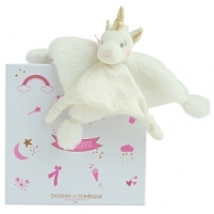 Doudou licorne or