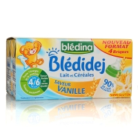Spar Bledina Blédidej - Brique - Lait infantile et céréales - Liquide - Vanille - D