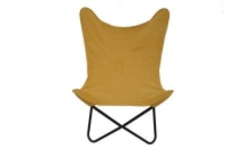 But  Fauteuil Papillon LATINA Tissu Jaune