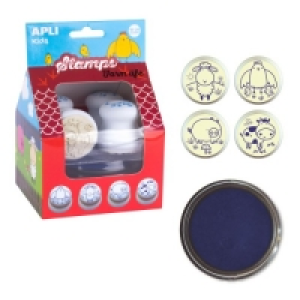 Apli Kids 4 gros tampons pour les petits Ferme