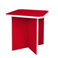 Oxybul  Table carrée en carton rouge