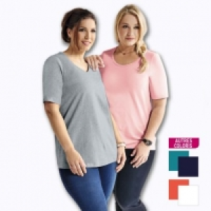 Up2fashion® Lot de 2 t-shirts grande taille