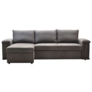 Canapé dangle convertible et réversible 4 places DRISS coloris gris