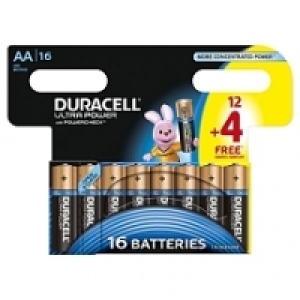 Piles Duracell Ultra Power LR6 AA Pack de 12 + 4 4.00&nbsp;&euro;