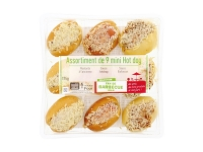 Assortiment de 9 mini hot-dog 5.49 €