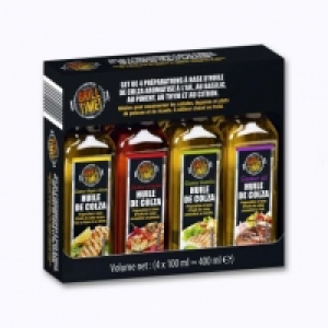 Grill Time !® Lot de 4 huiles