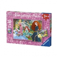 Toysrus  Puzzle 2x12 pièces Dans le monde des princesses Disney - Ravensburger