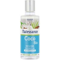 Auchan Natessance NATESSANCE Huile Coco 100% pure Nourrissante 100 ml - Certifié BIO