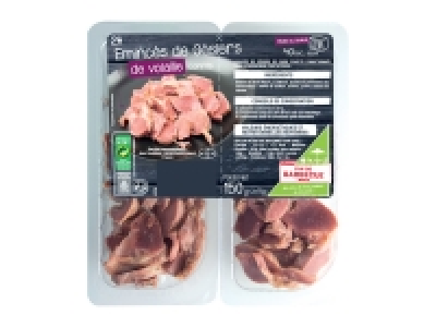 Emincés de gésiers de volaille 1.79 €