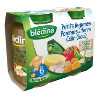 Spar Bledina Petits Pots -Petits légumes pomme de terre colin - Dès 6 mois 2x200g