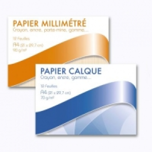 Papier calque ou Millim&eacute;tr&eacute; 0.99&nbsp;&euro;