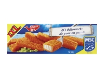 30 bâtonnets de poisson panés 2.79 €