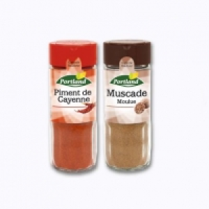 Piment de Cayenne ou muscade moulue 1.35 €