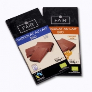 Fair® Chocolat au lait Bio certifié Fairtrade