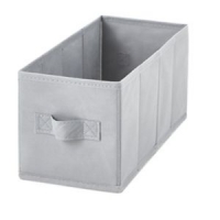 Castorama  2 boîtes de rangement rectangulaires en textile Mixxit coloris gris